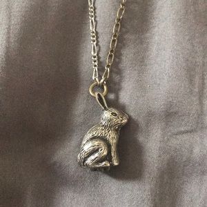 Urban outfitter bunny locket long necklace